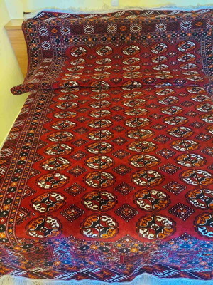 Handmade wool rug from Turkmenistan, like new, 4.3x2.3 m