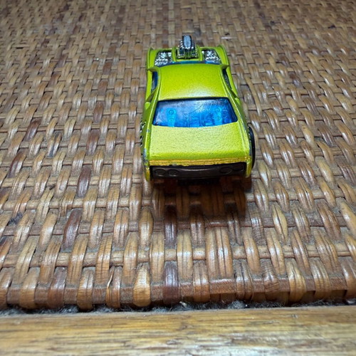 Hot Wheels Mattel Overbored 454 used green car with black/white spikes