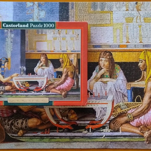 Puzzle Lawrence Alma Tadema Egyptian chess players Castorland 1000 like new