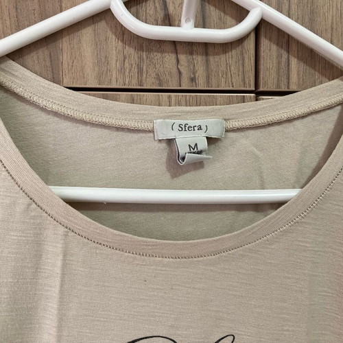 Women's blouse used, beige, size M with design