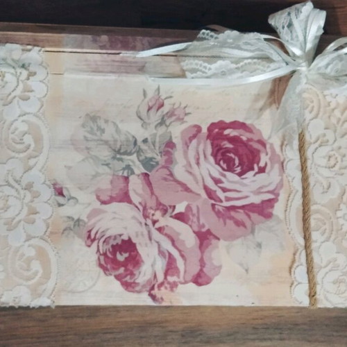 Wooden Wedding Wish Book new, can be used as storage box