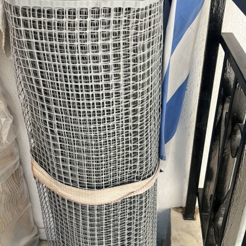 Grey balcony mesh 32 meters, 100 cm height
