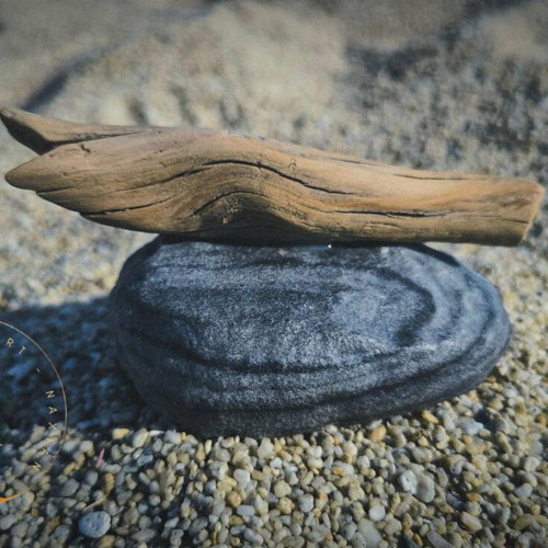 Pebble and wood artwork new, Naxian Summertime 2024 series