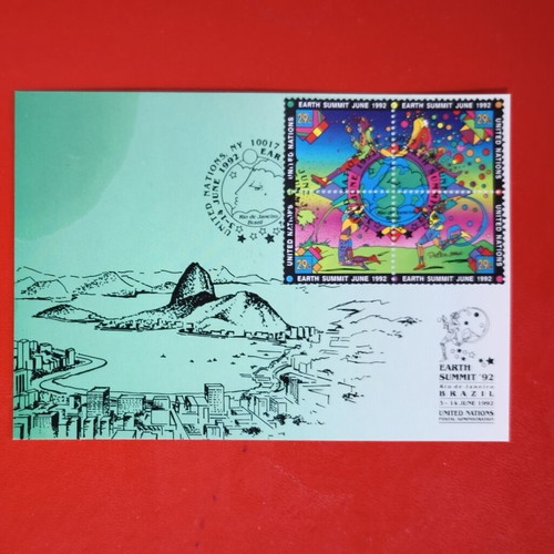 United Nations 1992 Earth Summit Postal Card like new