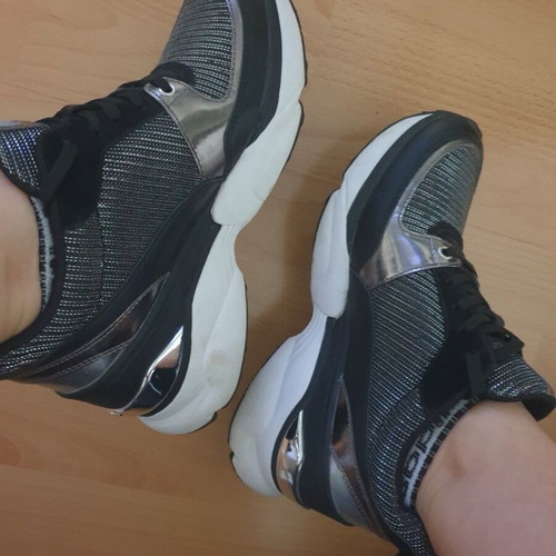Michael Kors black sports shoes like new, size 38-38.5