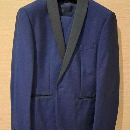 Tailor wedding suit like new, size L, blue