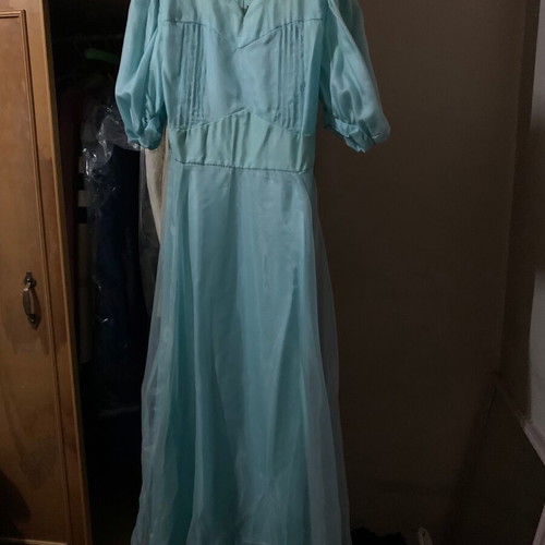 Maxi muslin dress like new, turquoise, size M