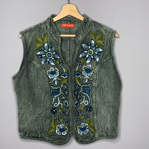 Rene Derby vest like new, green, 100% cotton, size L