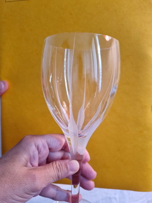 Vintage wine glasses in excellent condition, set of 6, Bormioli Luigi
