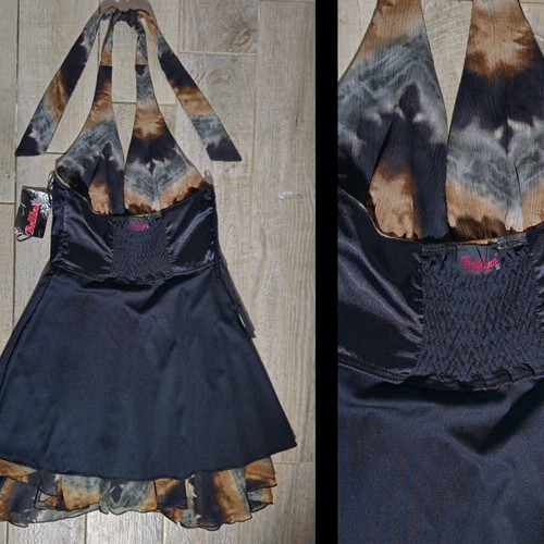 Bellino dress brand new with striking print and rhinestone detail