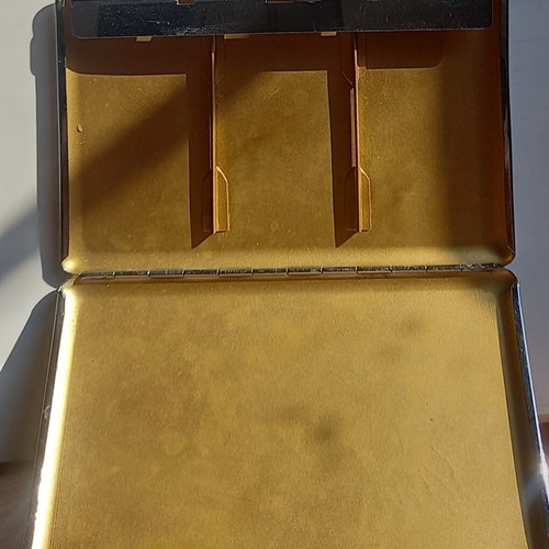 Collectible Cyprus Tobacco Case new, silver color, engraved