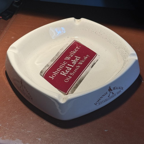 Johnnie Walker Red Label ashtray used