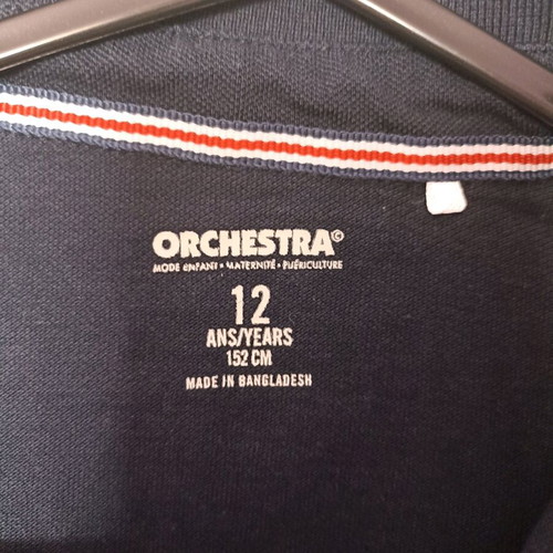 Orchestra kids polo short sleeve shirt like new, size 12 years
