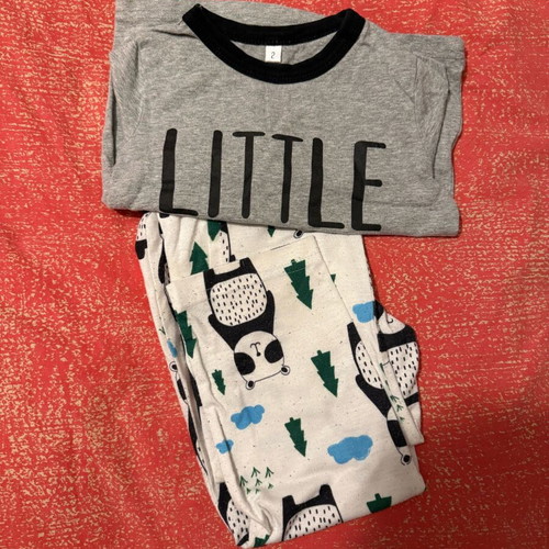 Panda children's pajamas Little One set size 2 years like new unisex