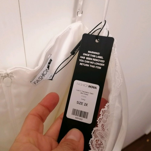 Midi white satin dress new with corset bust