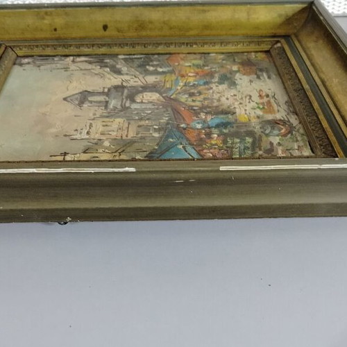 Oil painting with signature, framed