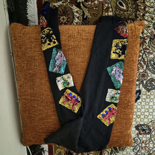 Kookai Leggings with Beads like new, multicolor