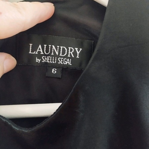 Laundry cocktail satin dress like new, black, size XS
