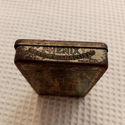 Phenix Nestor Gianaclis tin cigarette box vintage used