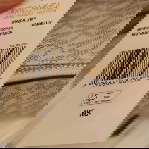 Michael Kors Rhea Zip Πλάτης καινούργιο, vanilla μπεζ και χρυσαφί
