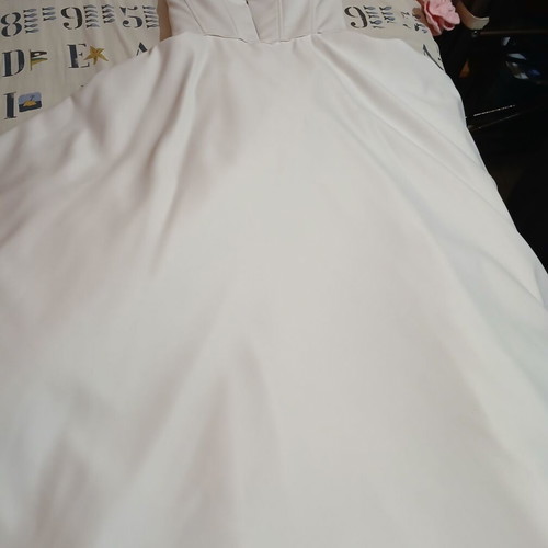 Demetrios wedding dress 2024 collection like new, white satin size 8