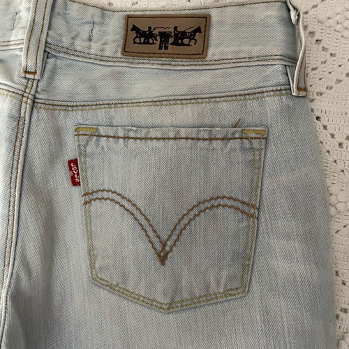 Levi's 571 Slim Fit women's jeans used, light blue
