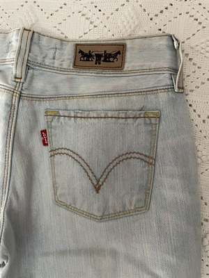 Levi's 571 Slim Fit women's jeans used, light blue