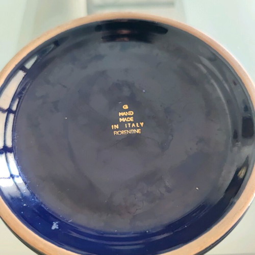 Handmade heavy ashtray with gold details used from Florence