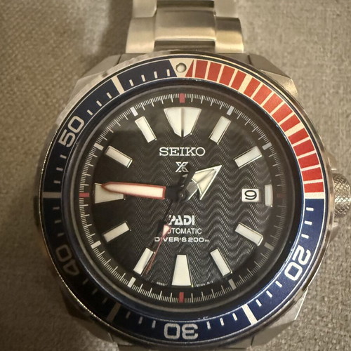 Seiko Prospex Samurai PADI Special Edition SRPB99K1 used automatic diver watch
