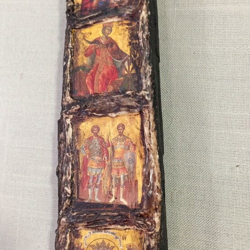Wooden composition of religious icons 23x6 cm like new
