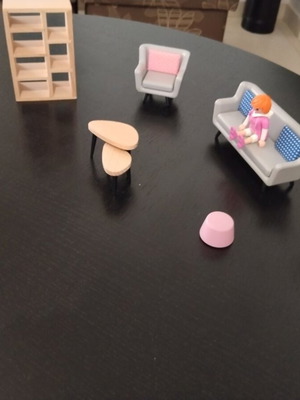 Playmobil bathroom, bedroom, kitchen and living room sets
