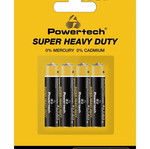 Powertech Zinc Carbon Super Heavy Duty PT-1218 AAA 1.5V batteries 4 pcs new