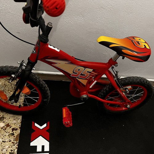 McQueen Kids Bicycle 14” used, red, city type