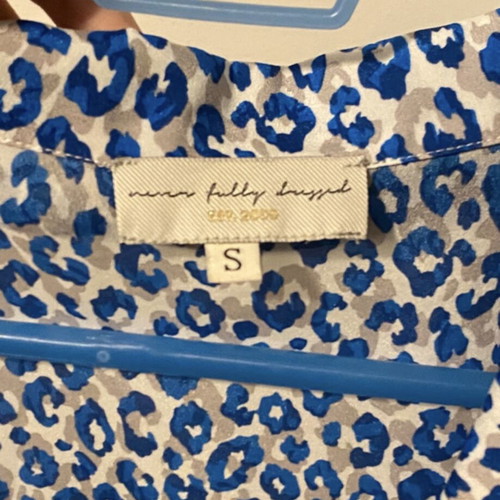 Never Fully Dressed blue leopard print blouse