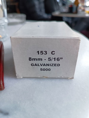 Σύρματα συρραπτικού 8mm galvanized πακέτο 5000 τεμαχίων καινούργια