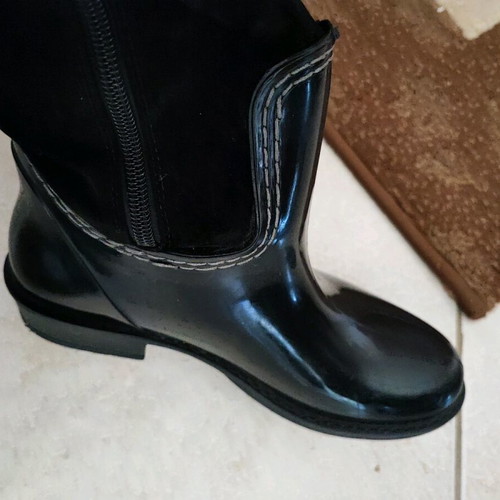 Knee-high boots used, black, size 37