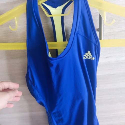 Adidas blue women's sleeveless sports top size M new