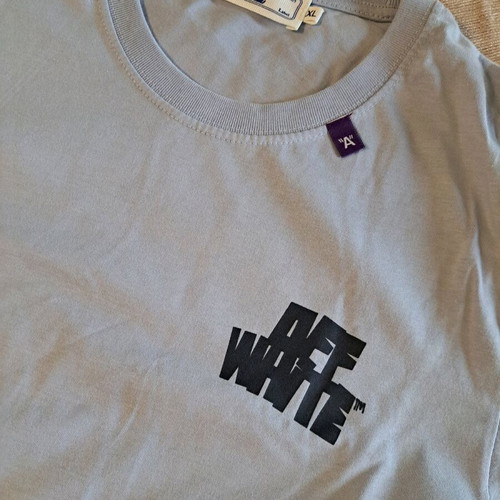 Off White men's t-shirt like new, blue turquoise, XL
