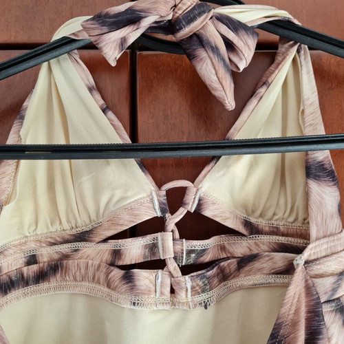 Gossip one-piece swimsuit new, medium, black and brown