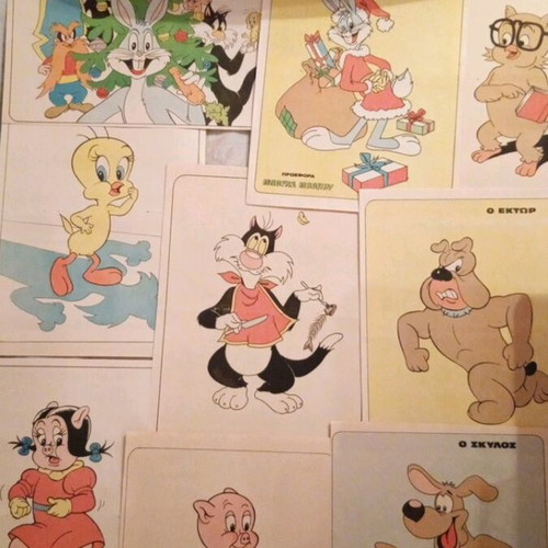 Bugs Bunny Collectible Posters used, pack of 53 from 1970s magazine