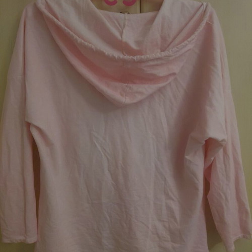 Women's hoodie layered style in soft pink and white like new