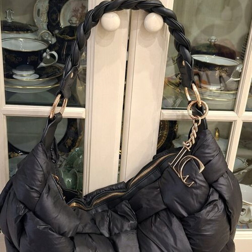 La Carrie shoulder bag fabric like new, black