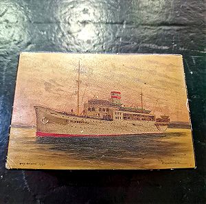 Ρωσικό κουτί παλιό ζωγραφισμένο στο χέρι