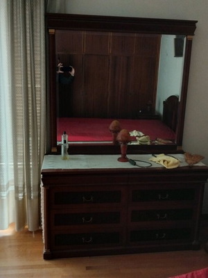 Bedroom furniture set used 4 pcs solid wood