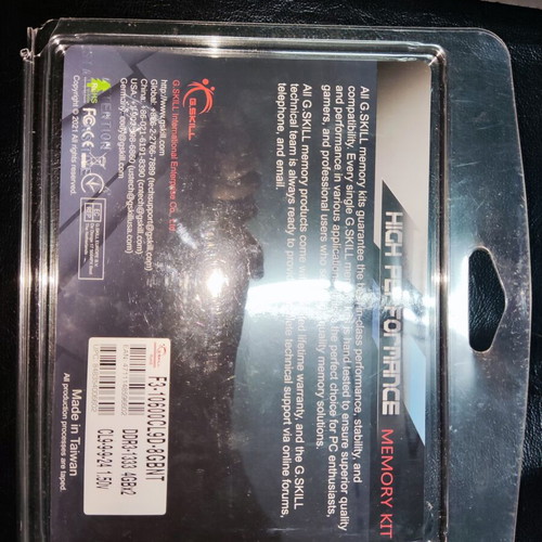 Gskill 2x4GB DDR3 RAM sealed, new