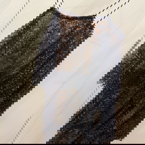 Blue black ponytails dress