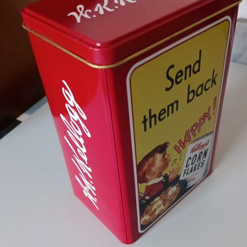 Kellogg's Corn Flakes retro metal storage tin