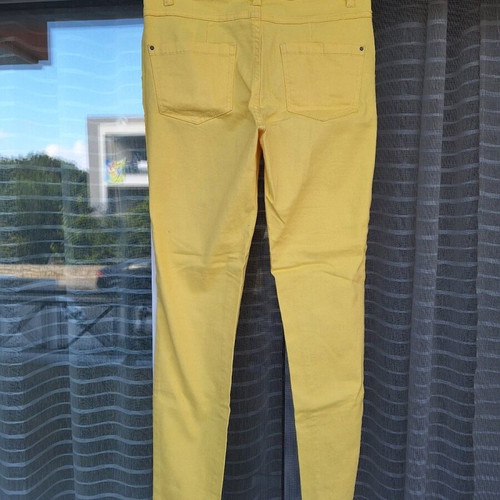 Yellow Pink Woman pants small new for spring and summer