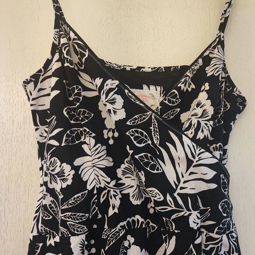 Esprit summer dress size 40, black and white floral print