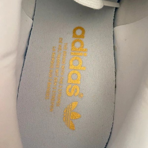 Adidas Stan Smith sneakers used, white and gold, size 36.5